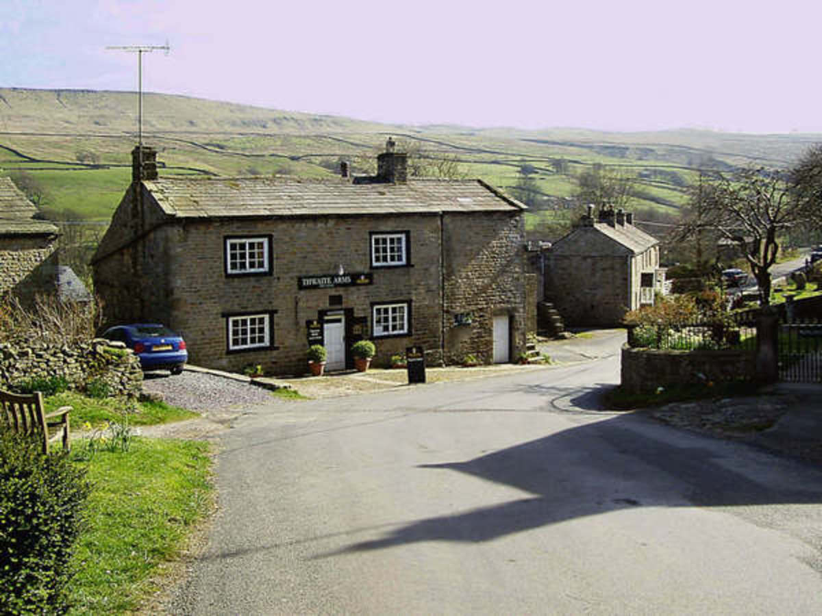 The Thwaite Arms at Horsehouse, plainly visible as you round the bend and before you turn the next bend out of the village. Take advantage of the amenitiers, have a drink and a bite to eat and admire the scenery beyond.