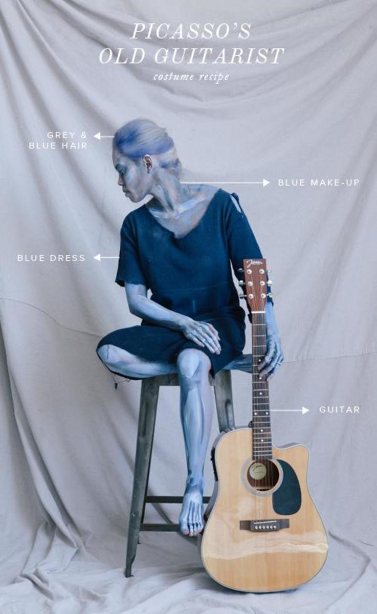 The Old Guitarist a study in blue
