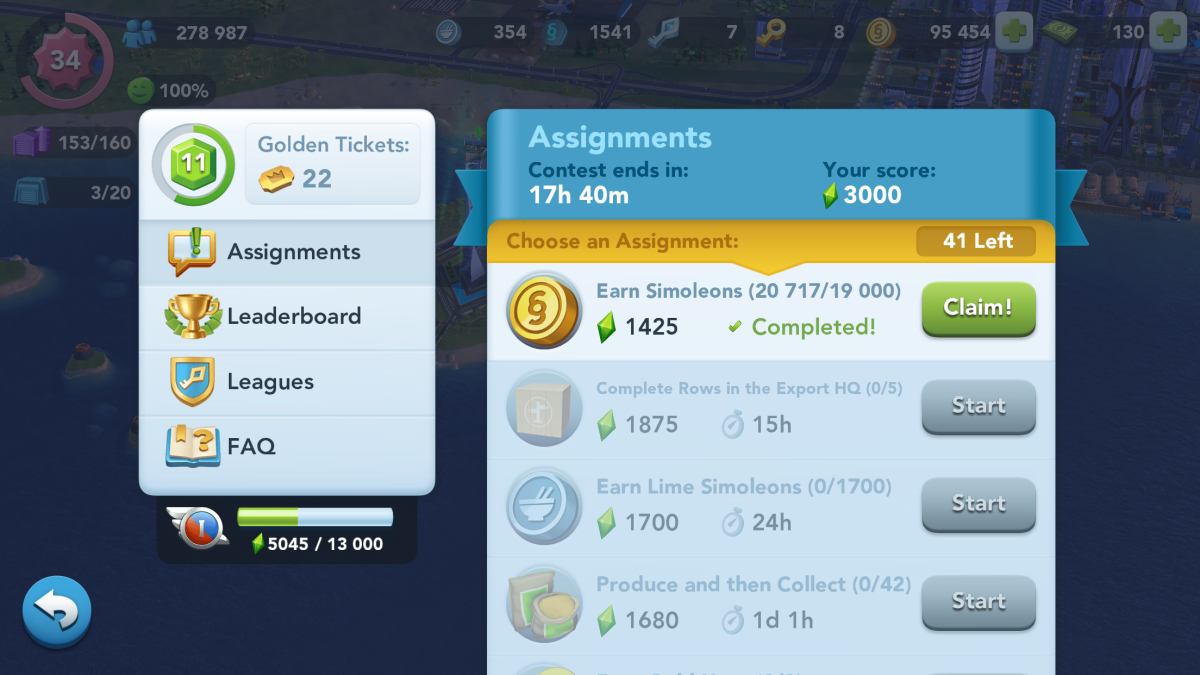 Earn Simoleons is one of the easiest assignments in the Contest of Mayors