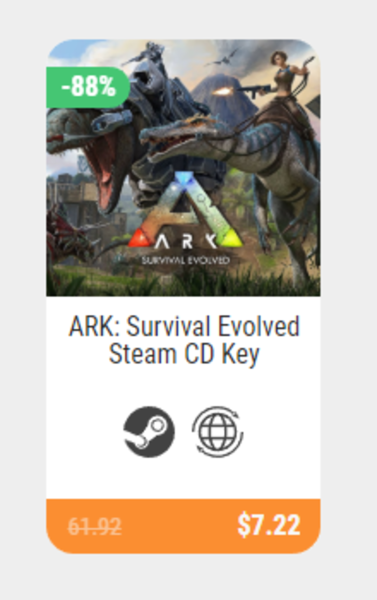 The price of ARK: Survival Evolved on Kinguin