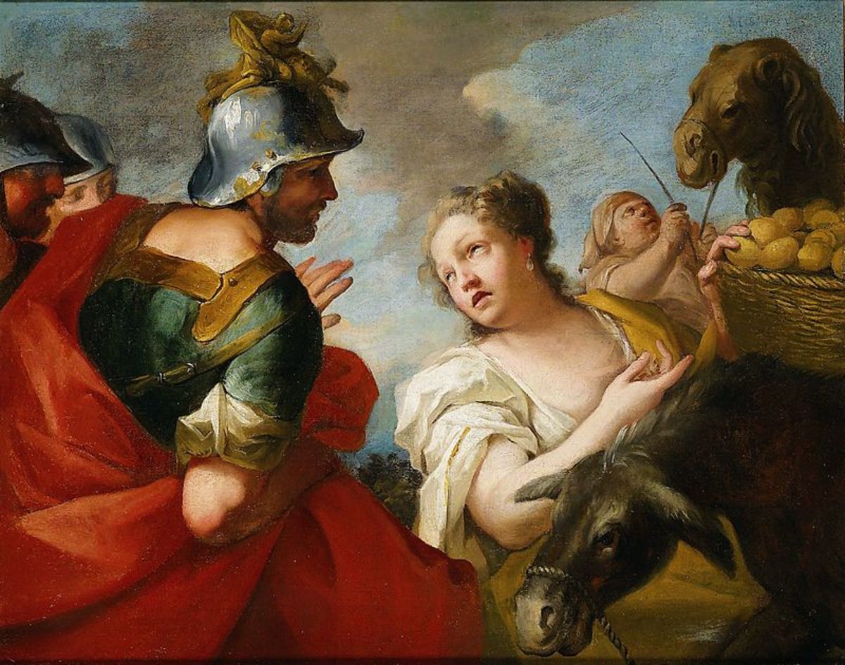 Painting of David and Abigail