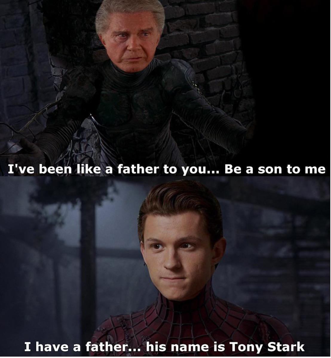 Iron Boy Jr disparriages his uncle ben over his new dark lord and master. 