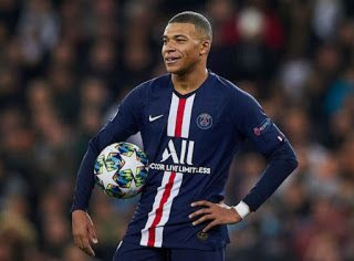 Kylian Mbappe during a PSG match