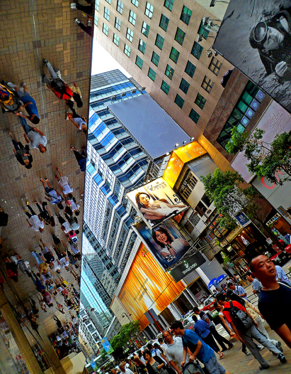 Canton Road - Hong Kong's fame luxury shopping street - before COVID-19.