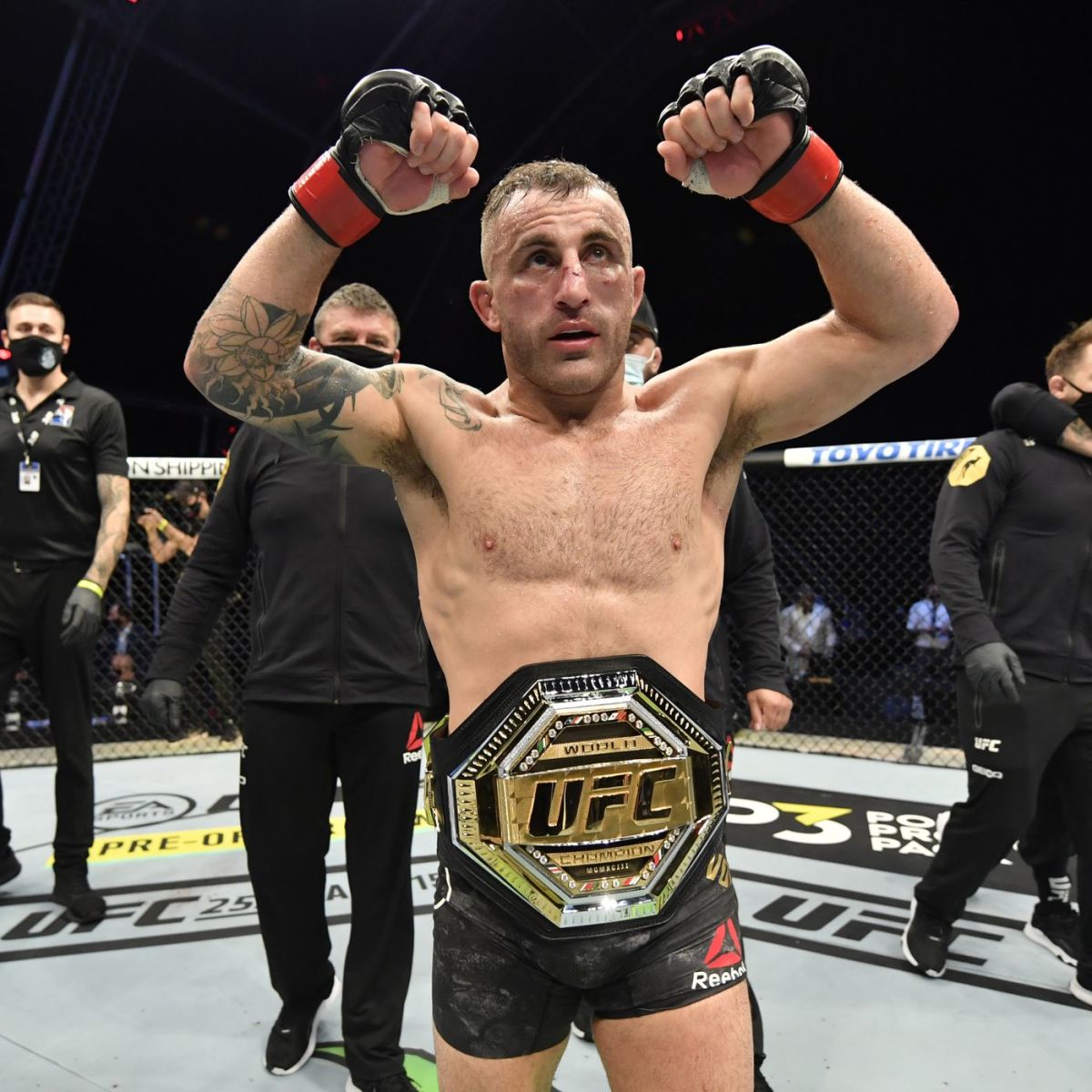 Volkanovski after his controversial split decision win against Max Holloway in their rematch.