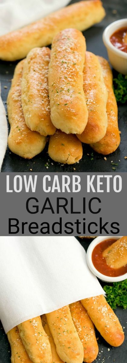Low Carb Keto Breadsticks from kirbiecravings.com