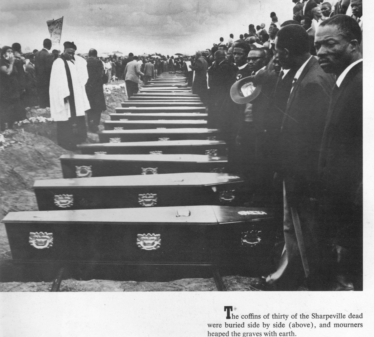 Burial of the Sharpeville shooting victims, most of whom were shot in the back when running away from the rampaging police