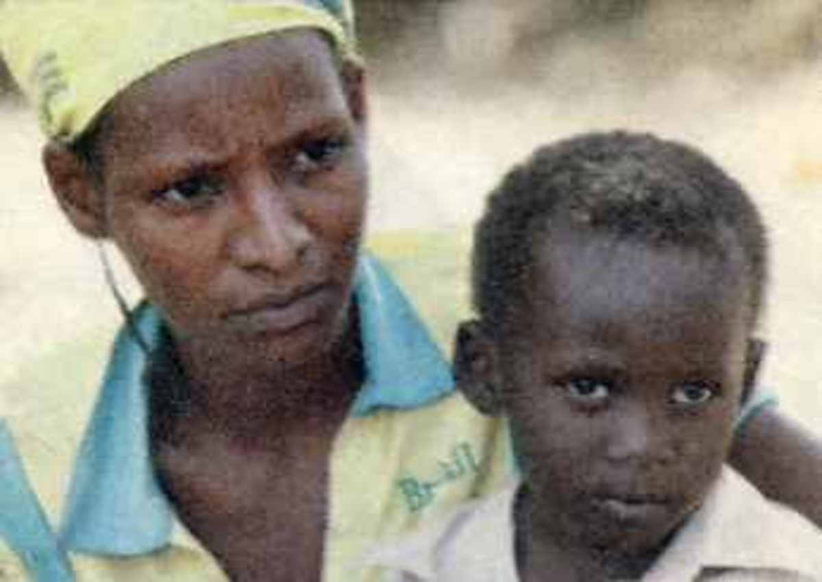 Ananias's wife Felista and their son Doctor. Photo: The Sowetan