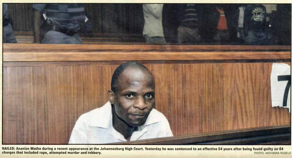 Mathe in the dock. Photo The Sowetan 9 December 2009
