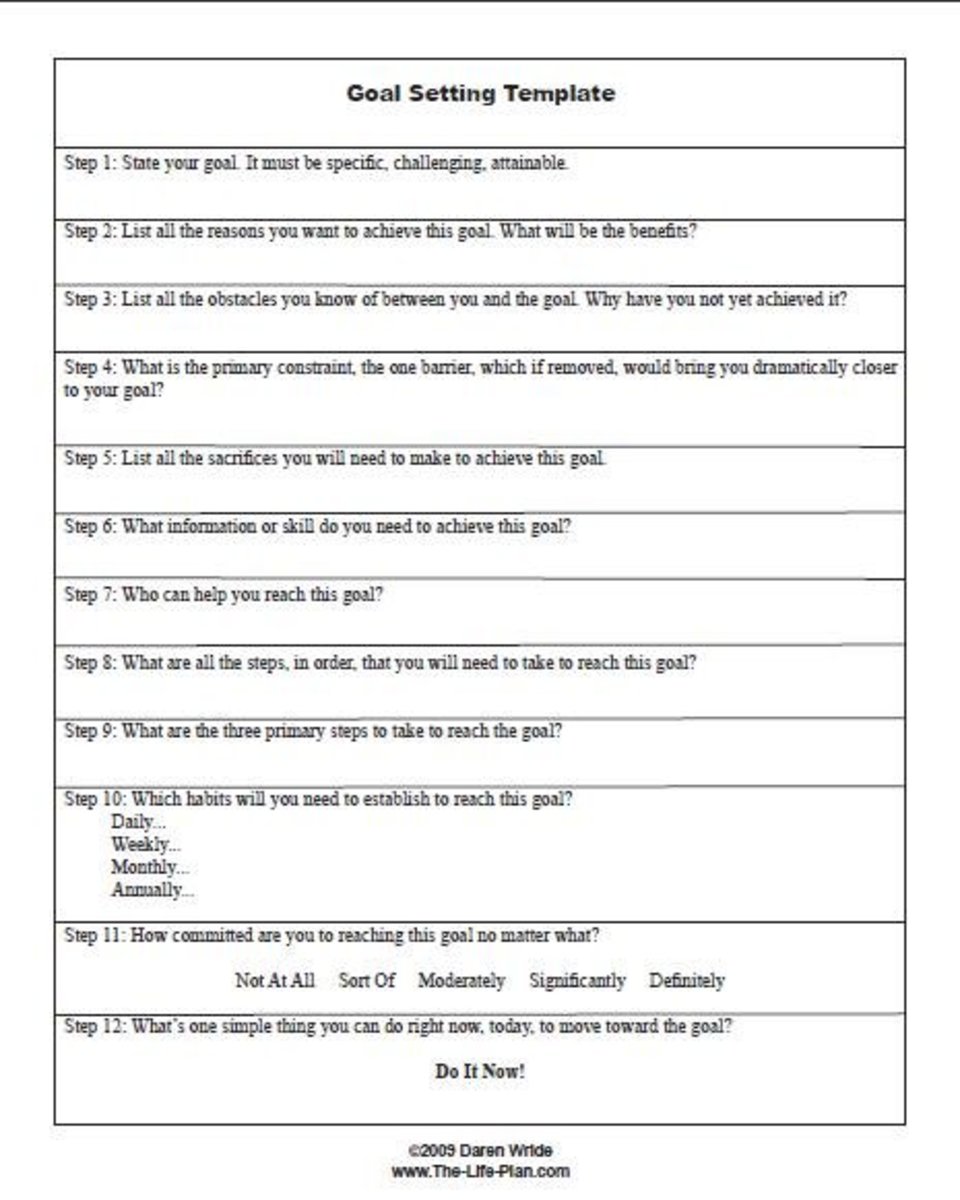 Goal Setting Worksheet