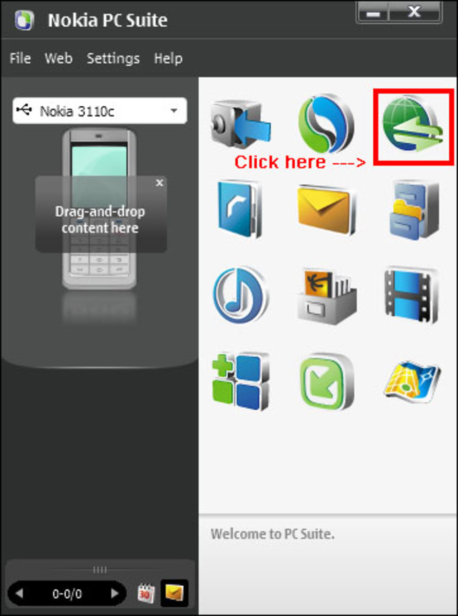 "Connect to Internet" option in Nokia PC Suite