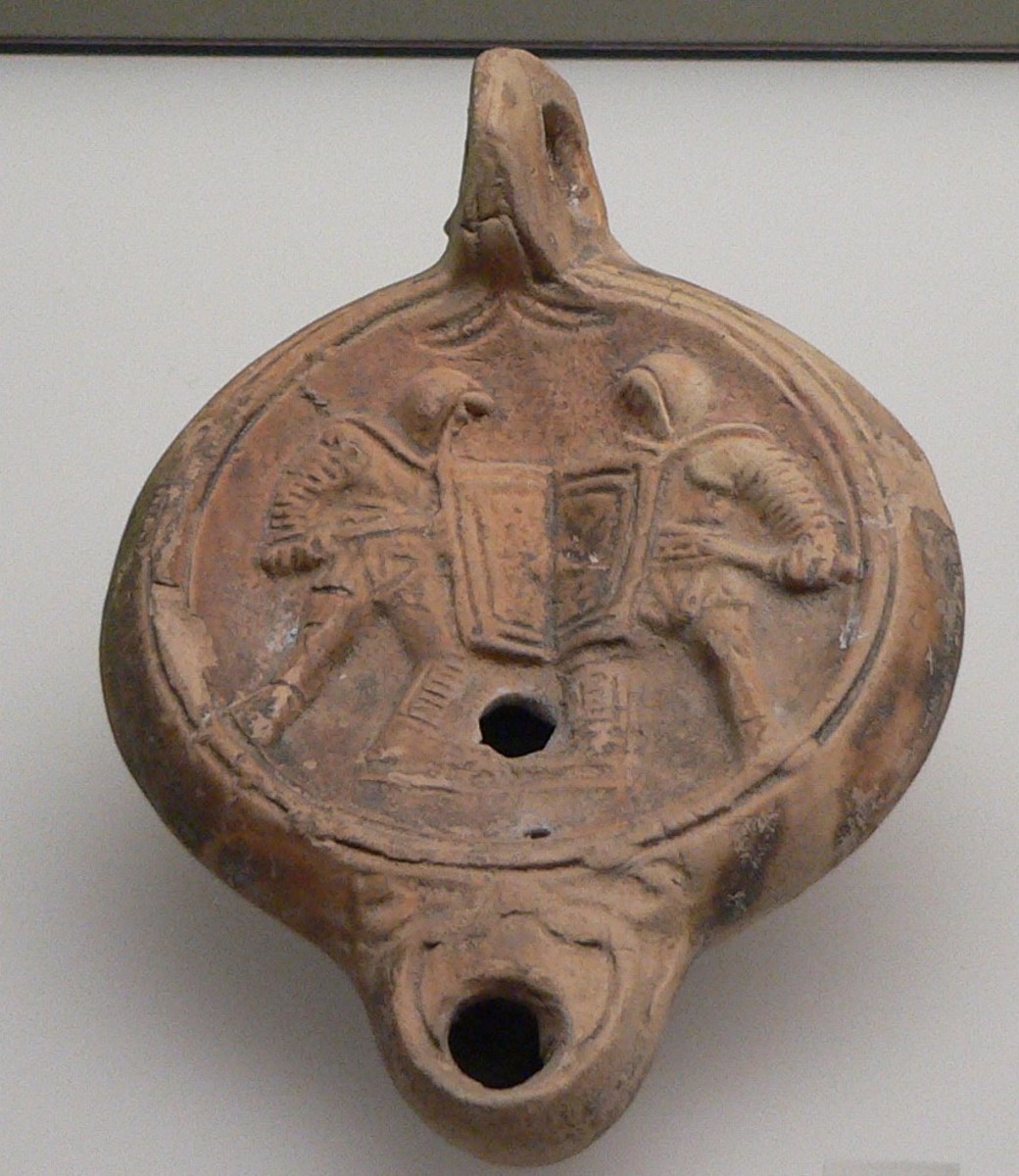 Photograph of an Ancient Roman Lamp