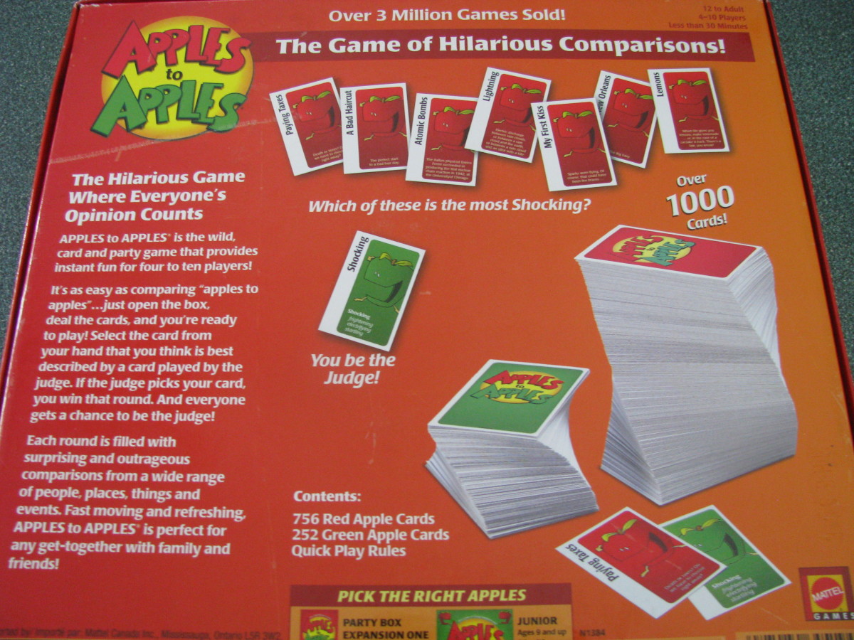 Review Of Apples To Apples Game Fun Card Game For Families With Examples Hubpages