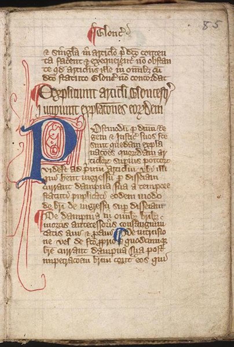 A 14th century copy of the Magna Carta. 