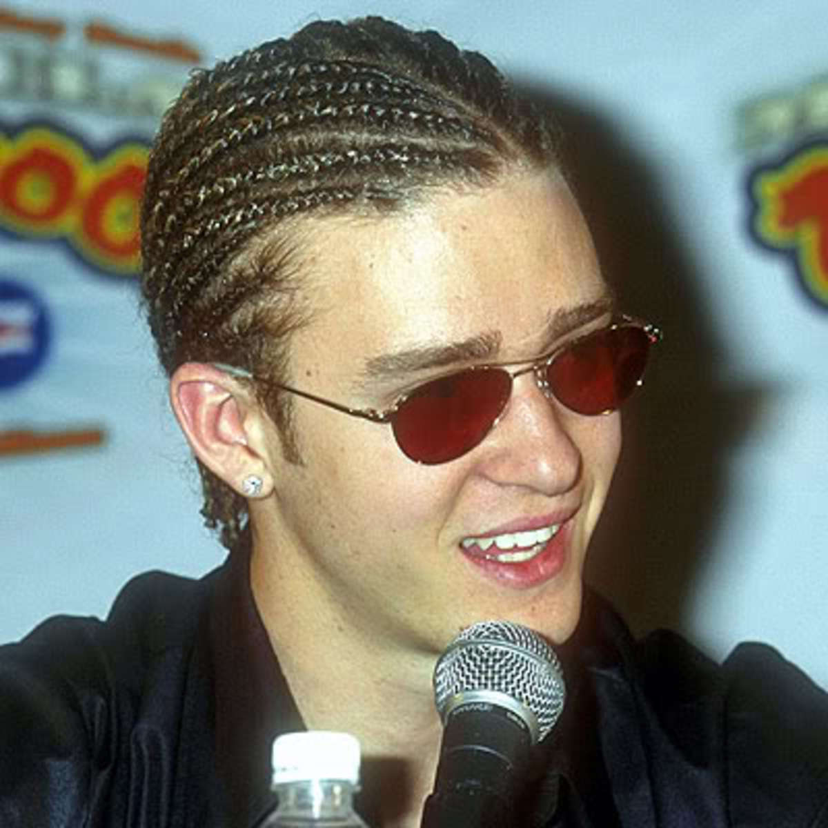Justin Timberlake, white dude with cornrows
