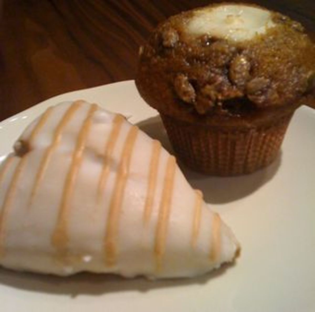 Here is a pumpkin scone and a pumpkin cream cheese muffin.