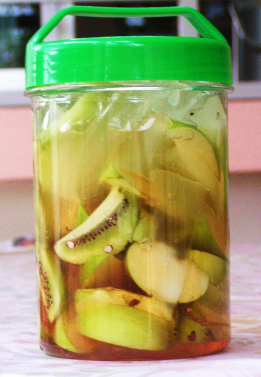 Fruit Enzyme Recipe : Aloe Vera, Apple And Kiwifruit