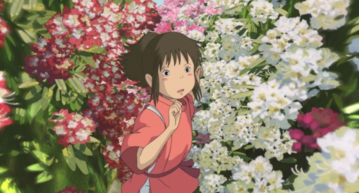 A screen capture from the Japanese animated film "Spirited Away".