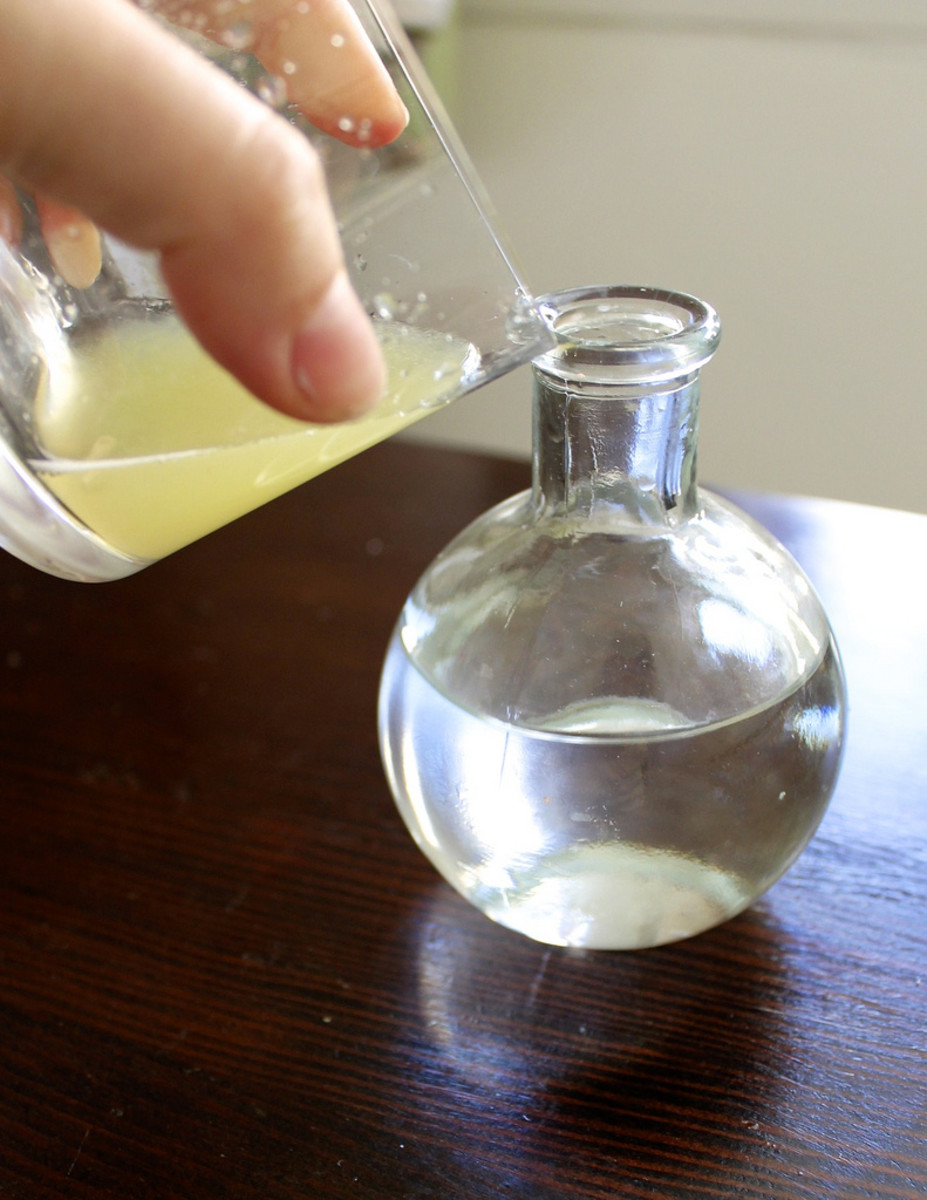 fresh lemon juice or lemon essential oil may be use in homemade recipes.