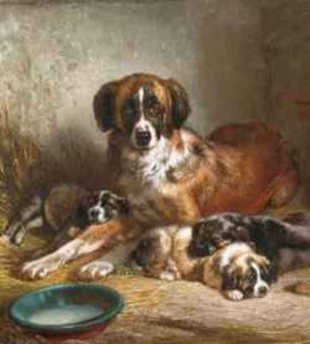 Mama Dog with Pups