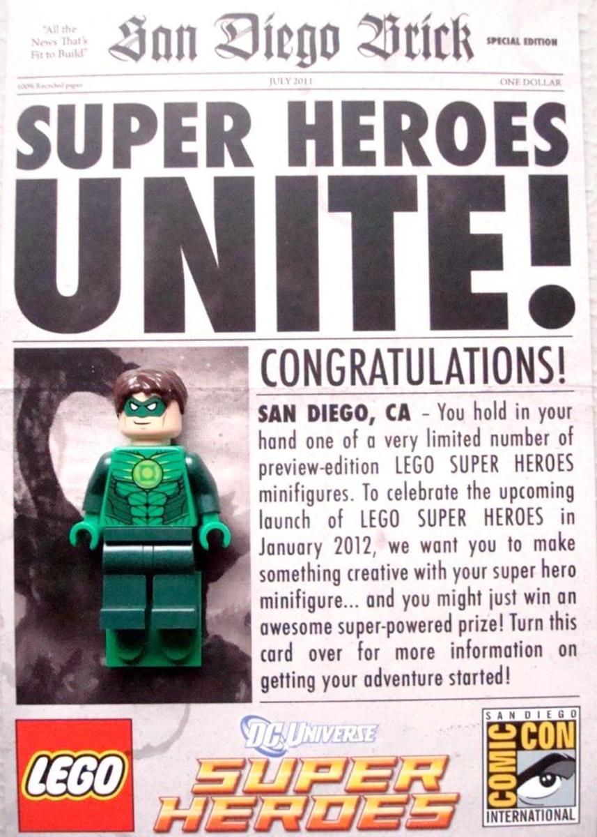 LEGO Green Lantern Newspaper Front San Diego Comic Con 2011