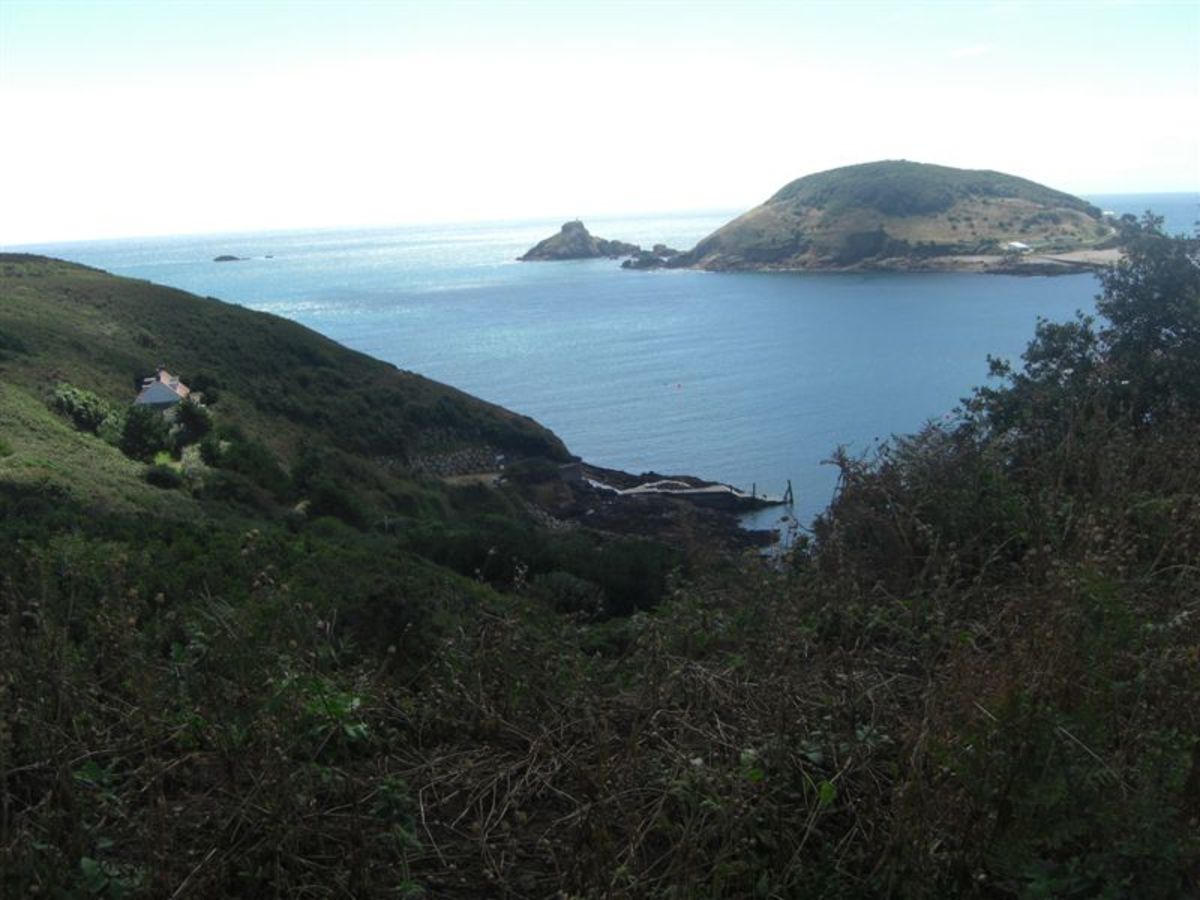 View from Herm to Jethou Island