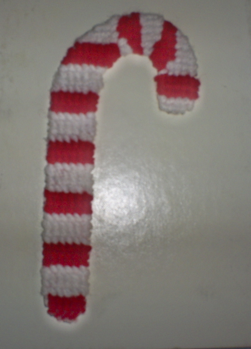 Here is a picture of the completed candy cane.