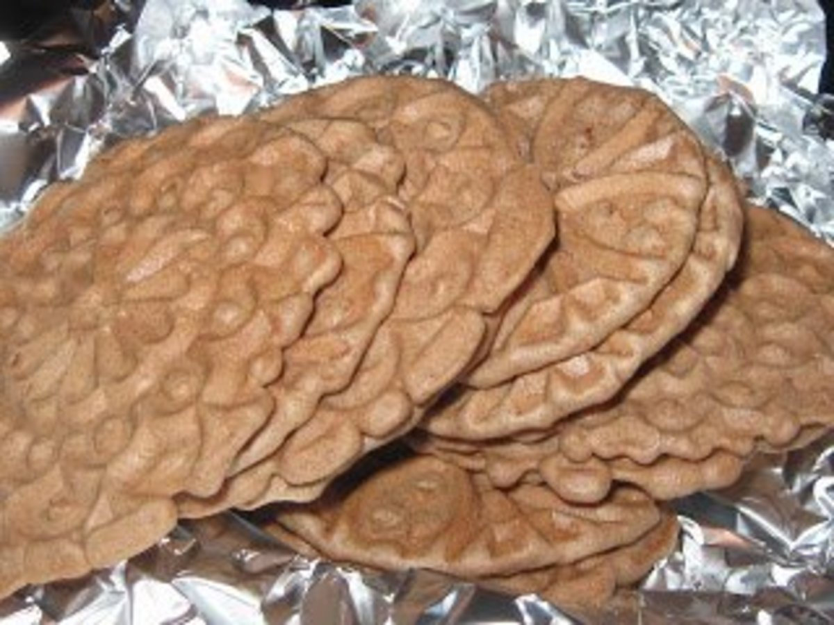Chocolate pizzelles