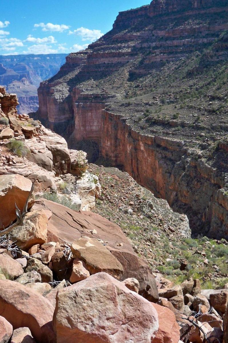 A view from the South Bass Trail in Grand Canyon