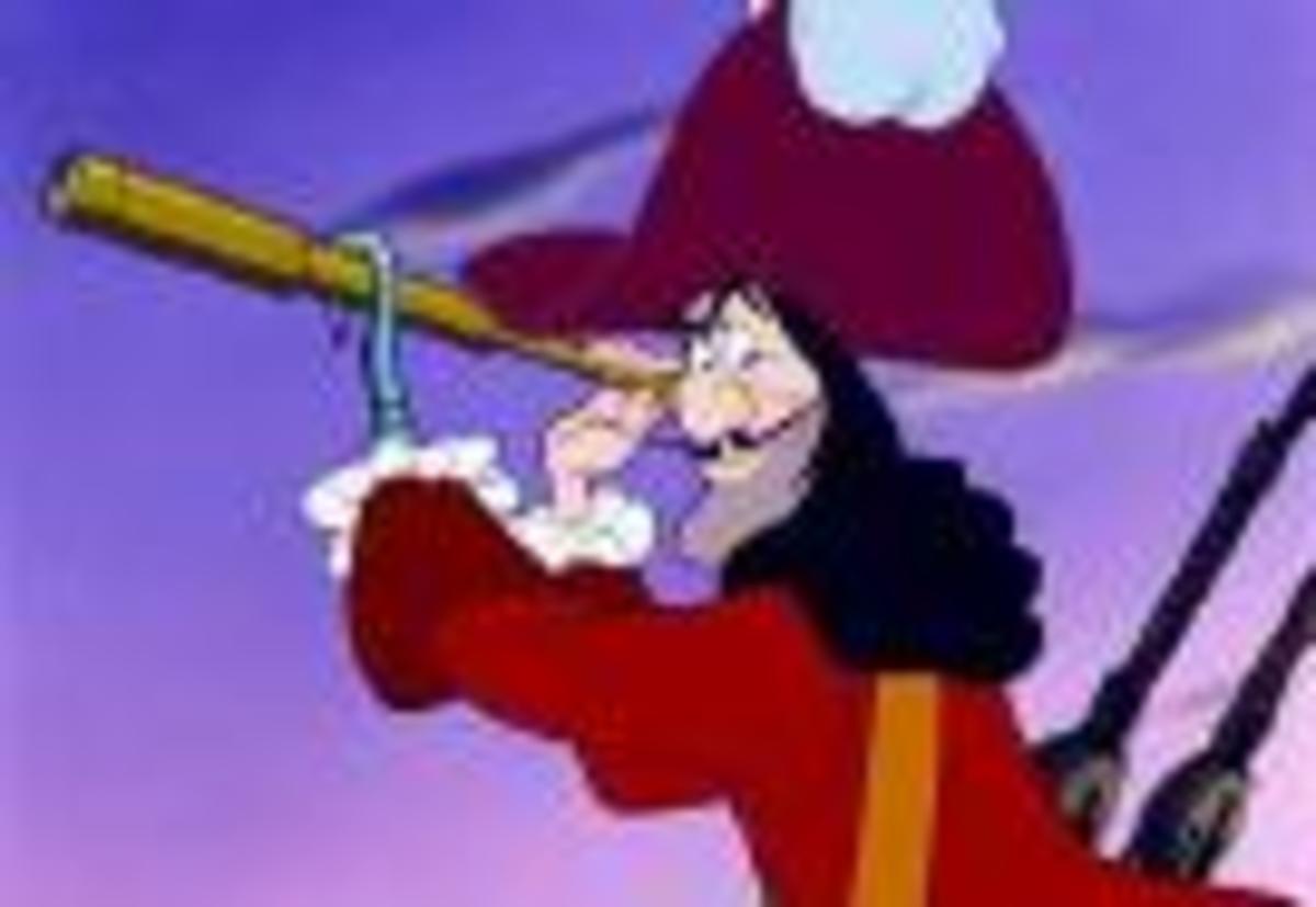Captain Hook the popular villain in Peter Pan