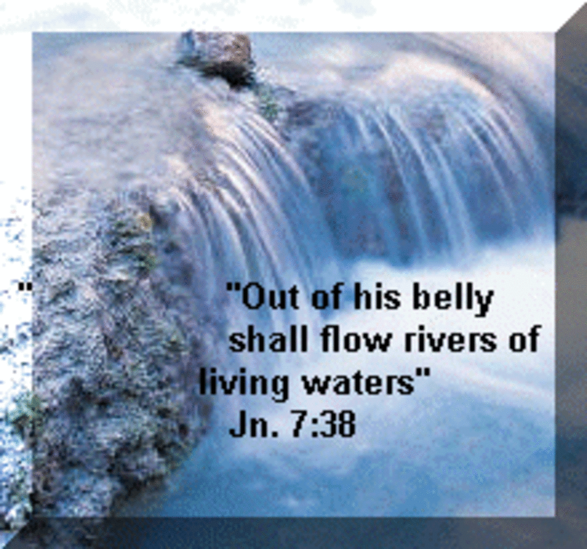 John 4:14b "...the water that I will give him will become in him a well of water springing up to eternal life."