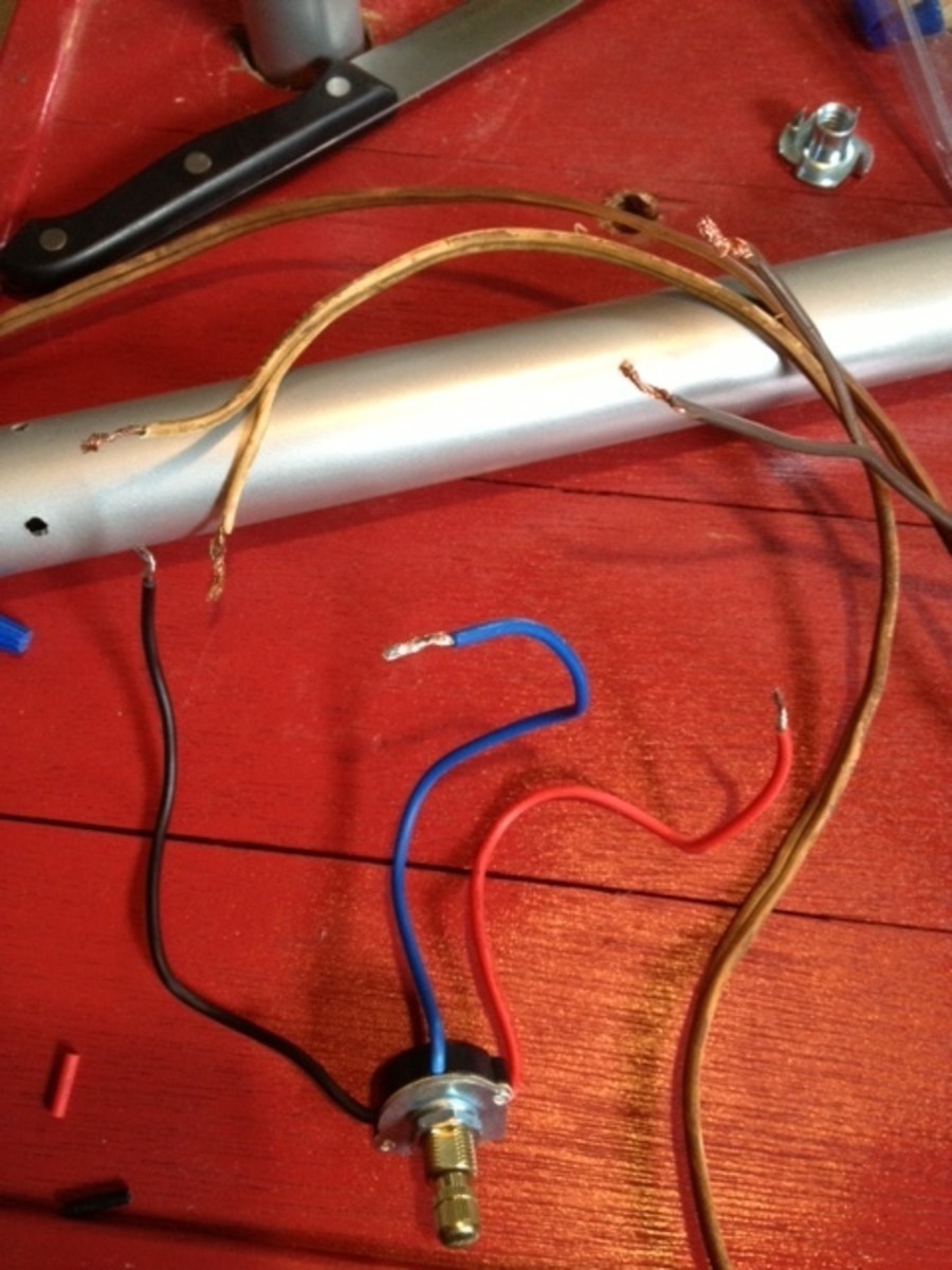 wiring the pole portion in order to create various options of lighting