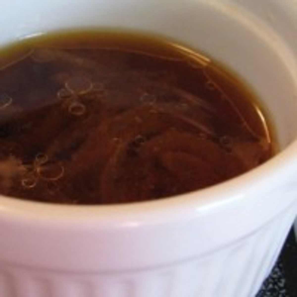Au Jus - the juice left after roasting beef - in all its glory.