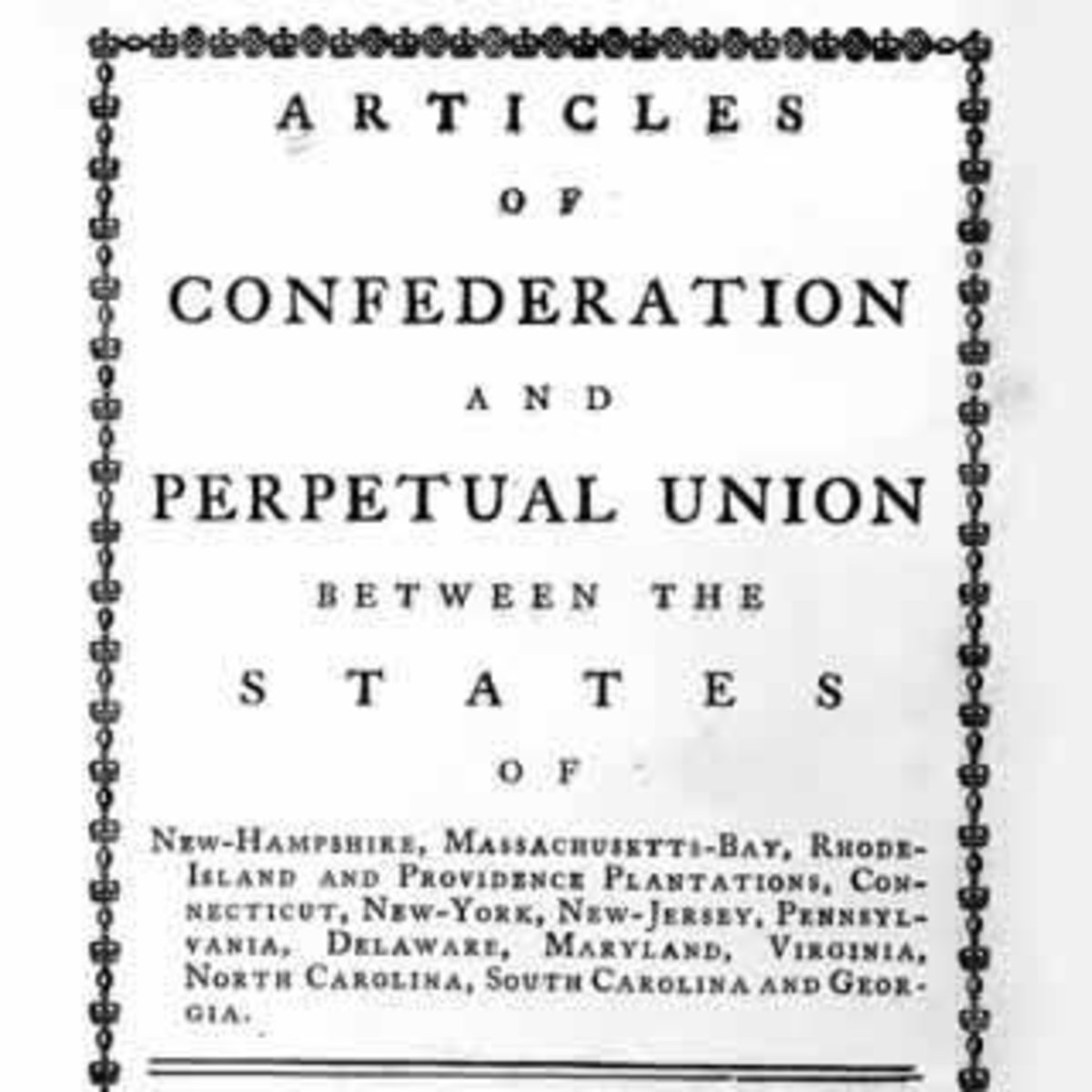 The Articles of Confederation: A 