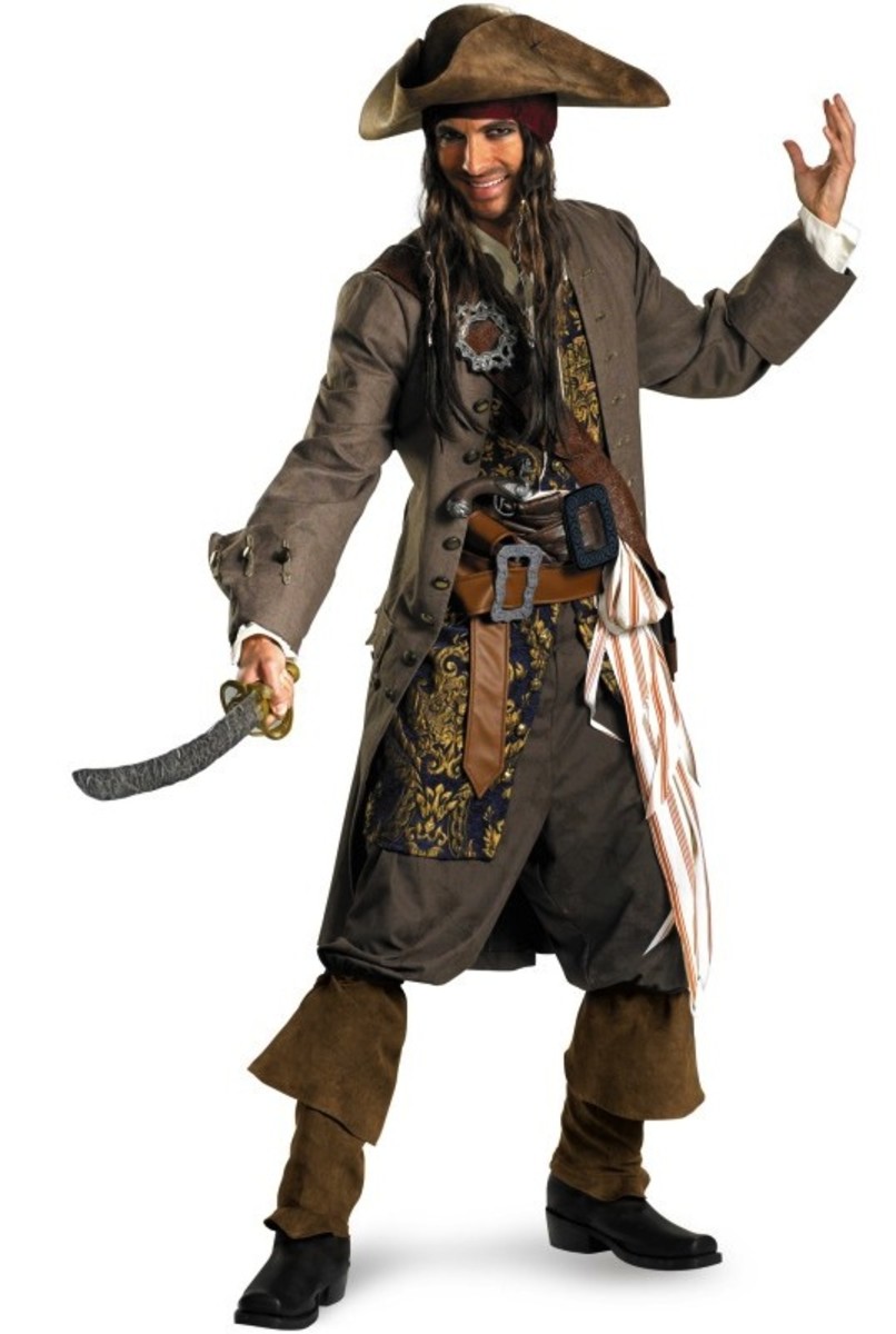 Pirates Of The Caribbean - Captain Jack Sparrow Theatrical Adult Costume