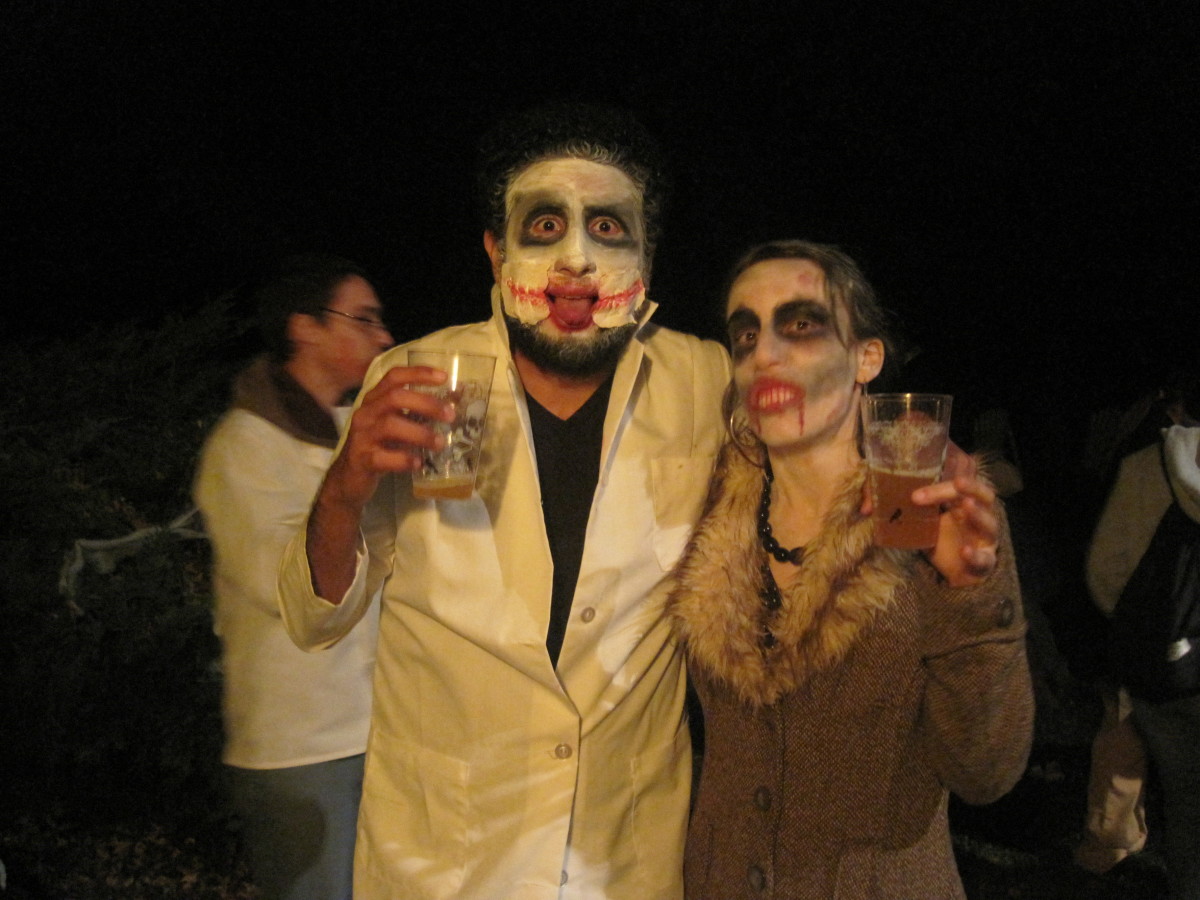 Prize winners for "Scariest Costume" last Halloween.