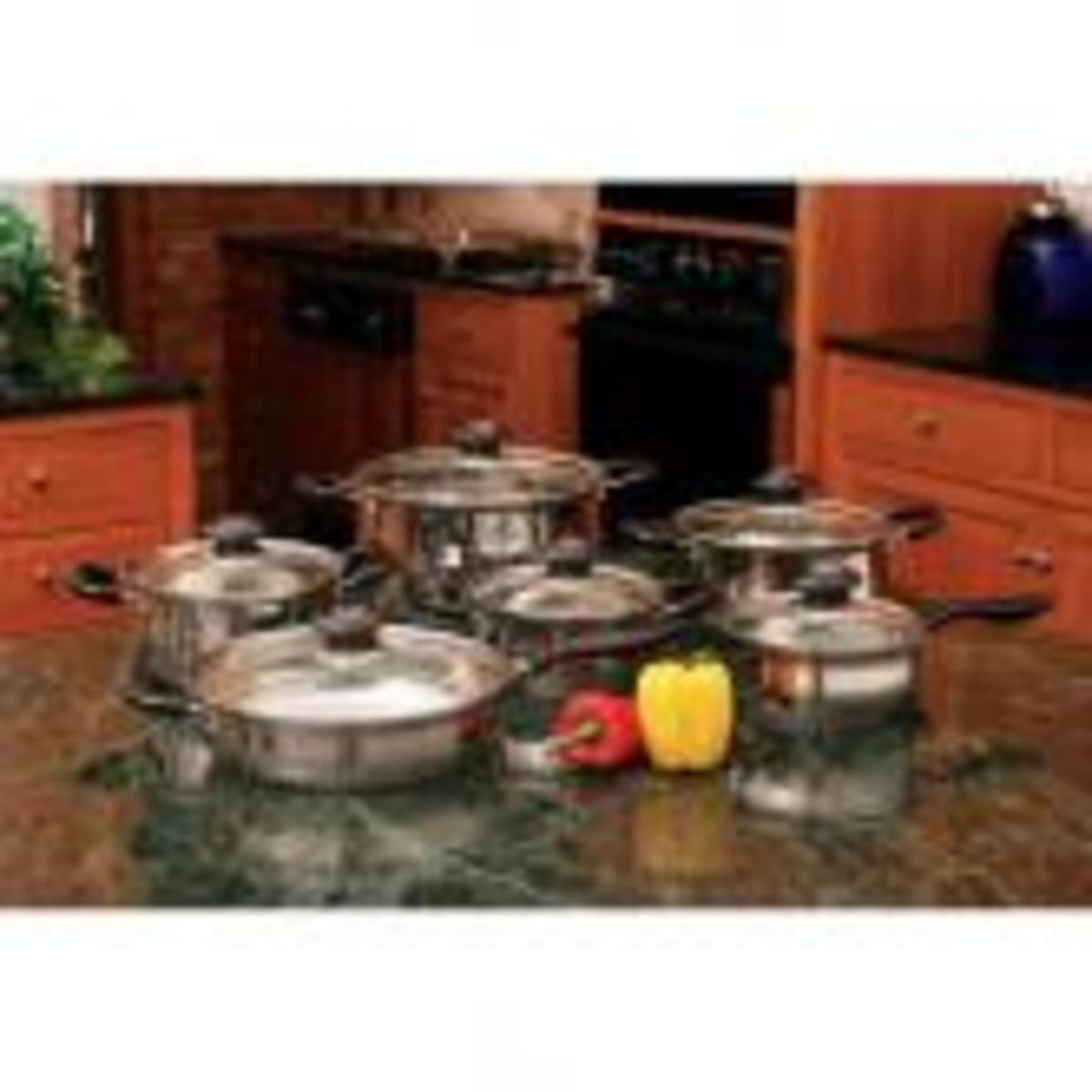 Wyndham House™ by Justin Wilson™ 12pc Stainless Steel Cookware Set 