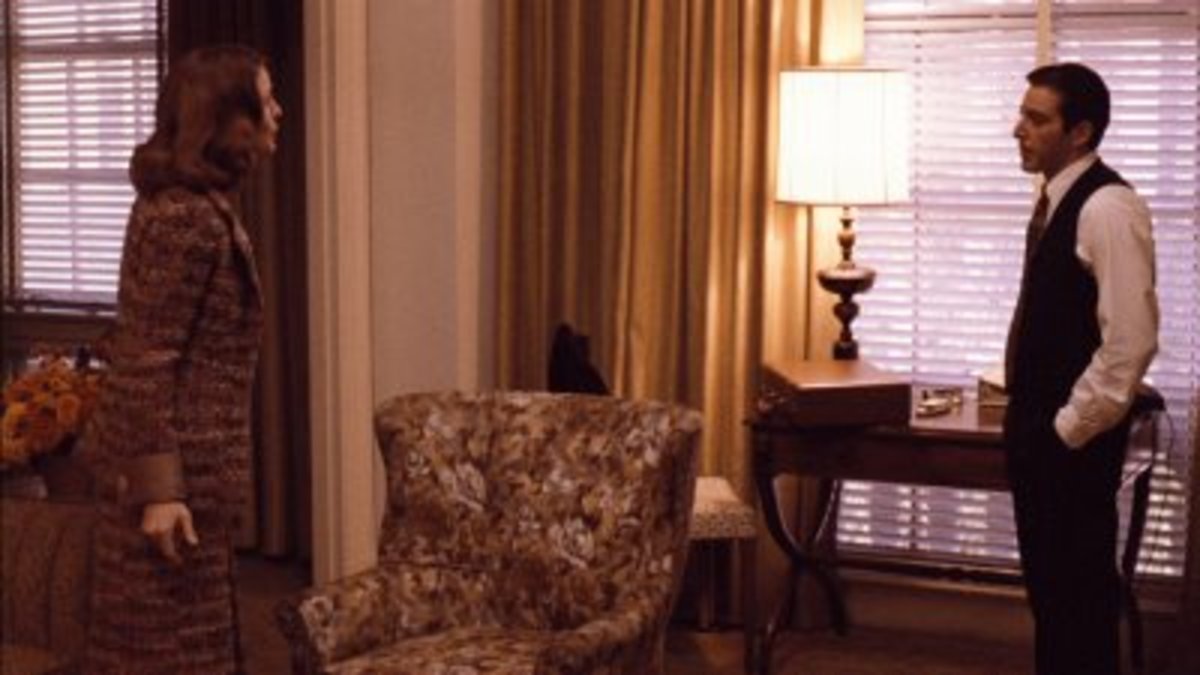 Diane Keaton and Al Pacino in "Godfather II"