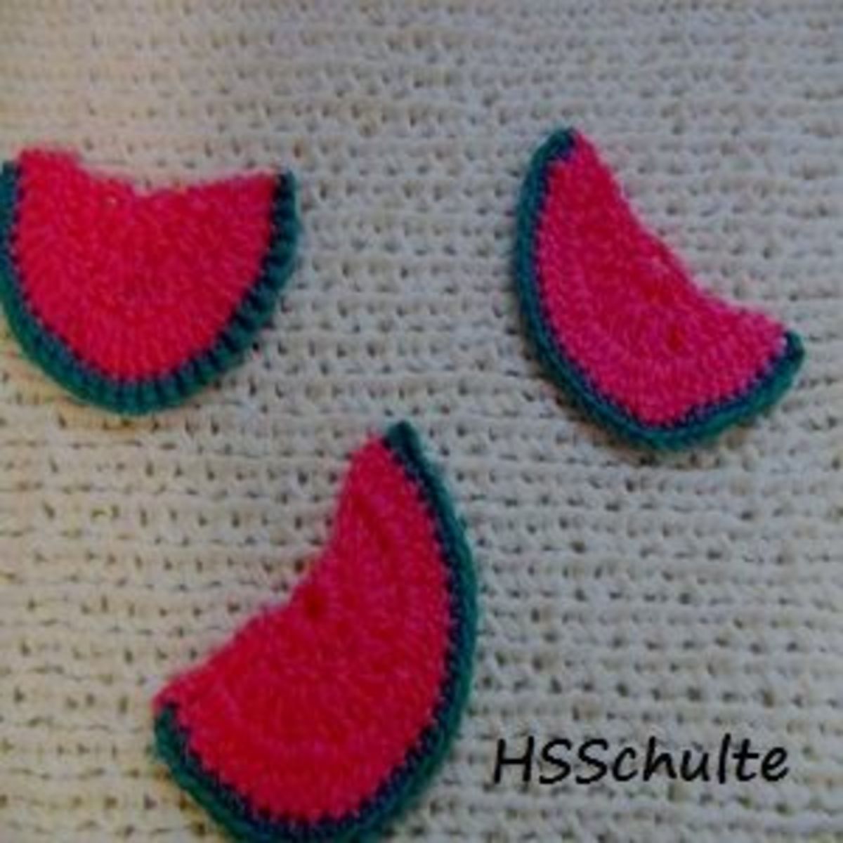 How to Crochet a Watermelon Slice Applique