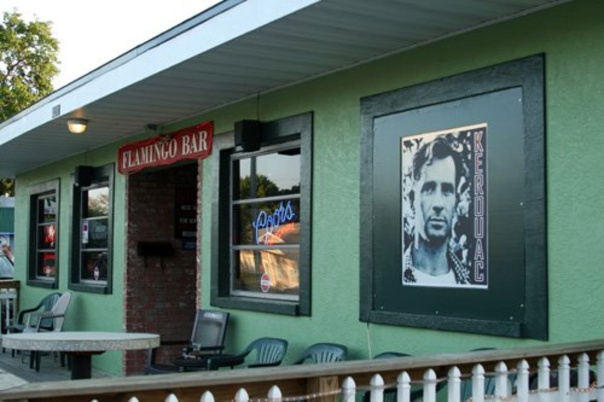 The Flamingo, a downtown St. Petersburg bar, said to be the place where Kerouac had his last drink