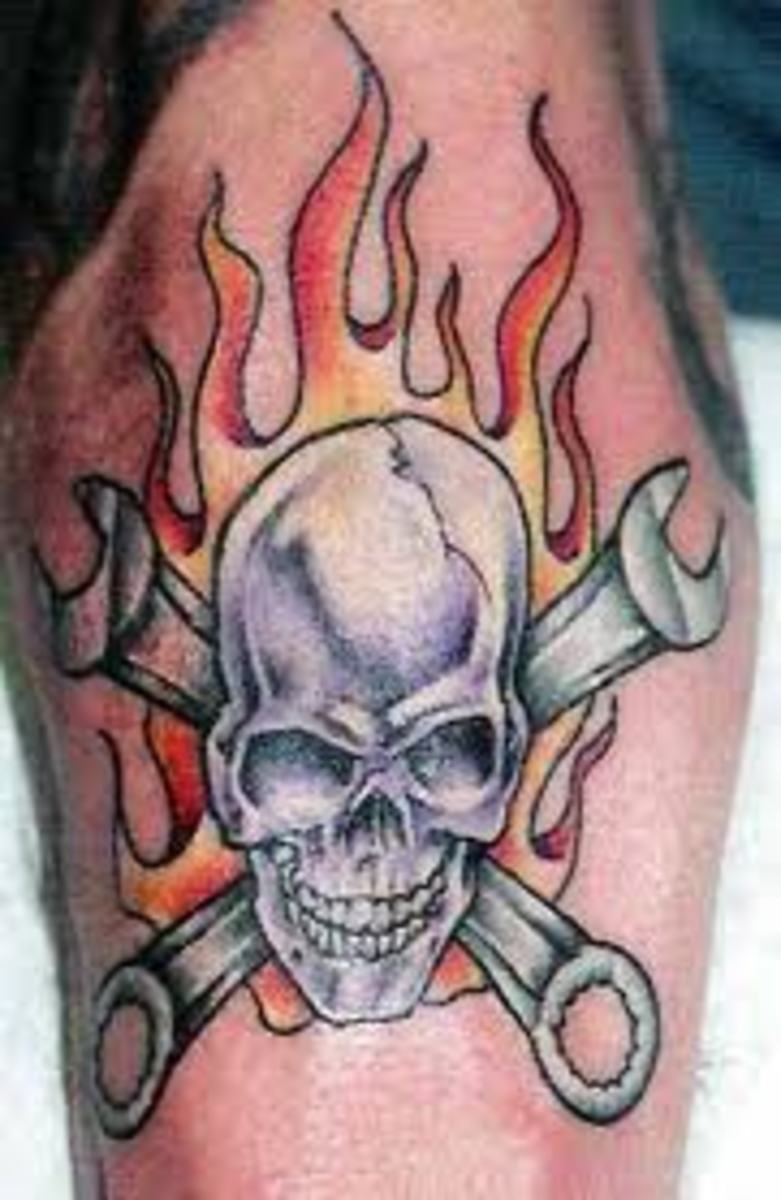 Tattoo Idea Skull and Crosstattoo Midjourney Art Skull  Etsy
