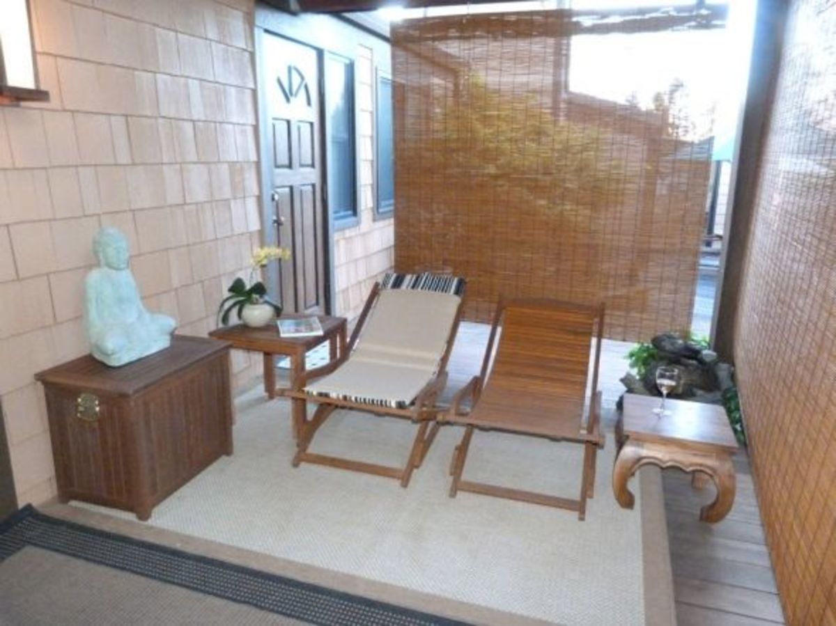A meditation or yoga room. A place to decompress and be enlightened with the calming energy of the meditating Buddha.