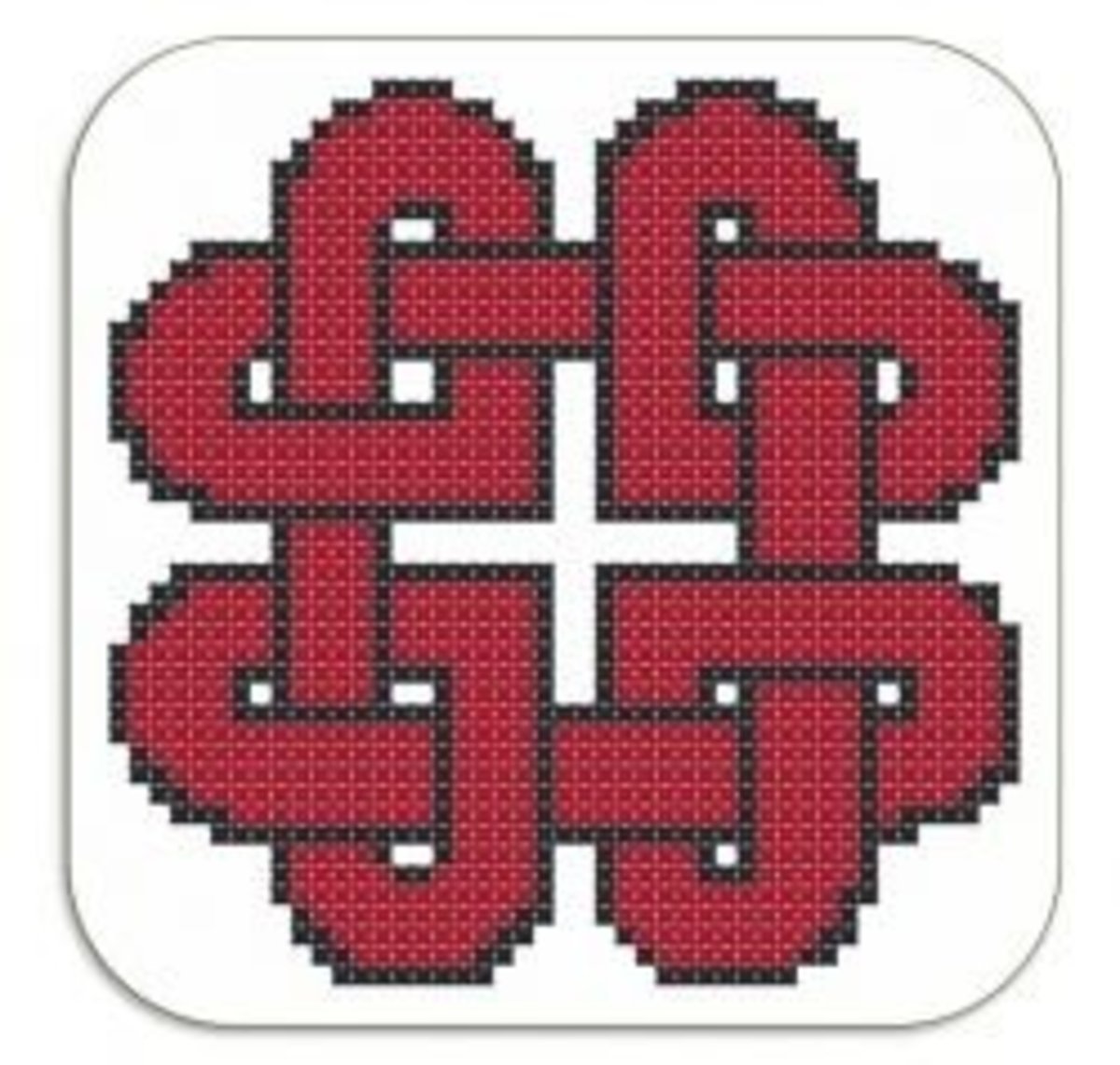 Preview of Knotted Hearts Cross Stitch Pattern