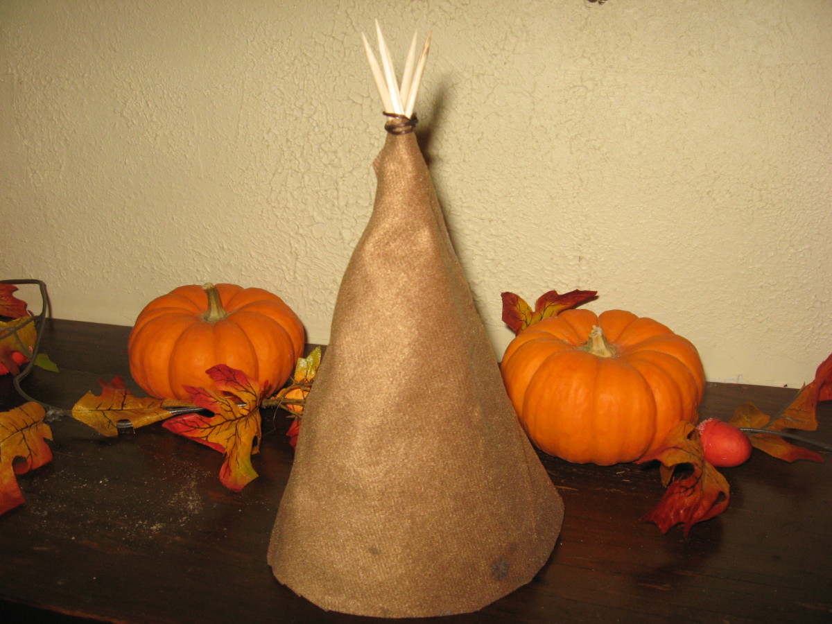 suede-covered teepee