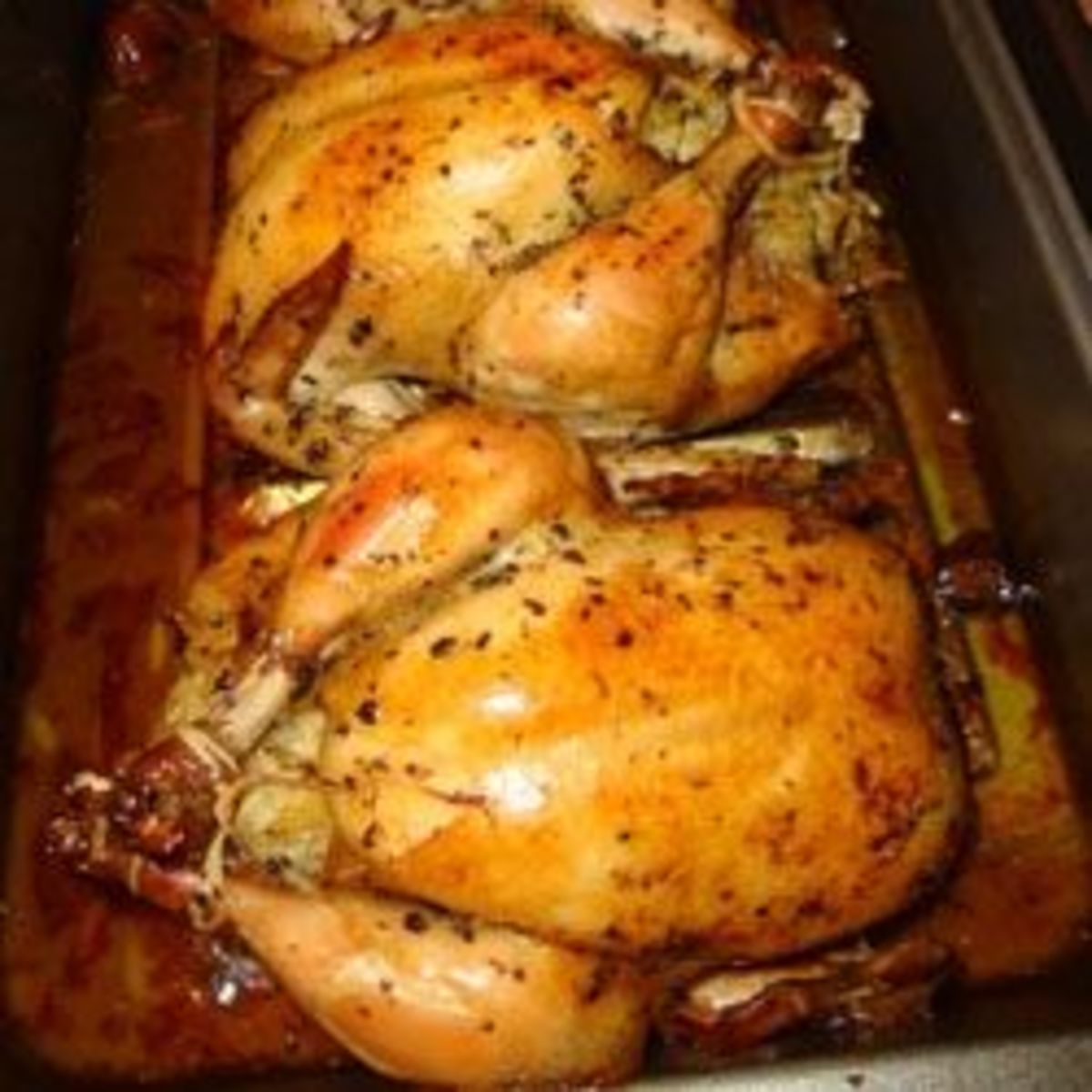 Stuffed cornish game hens with wild rice chestnuts and mushrooms
