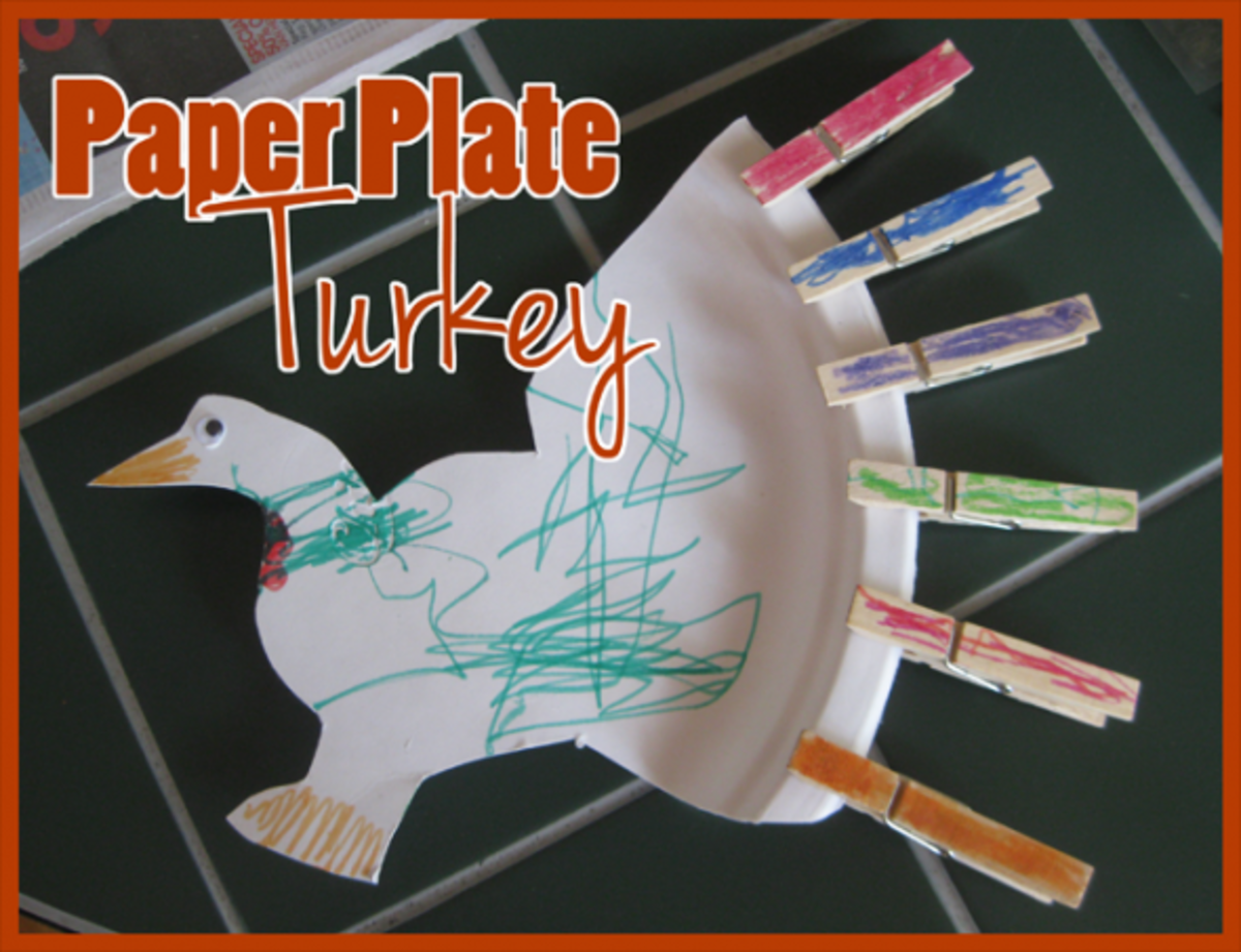 paper plate clothespin thanksgiving turkey craft