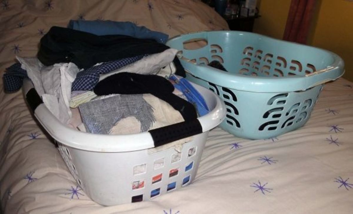Plastic laundry baskets