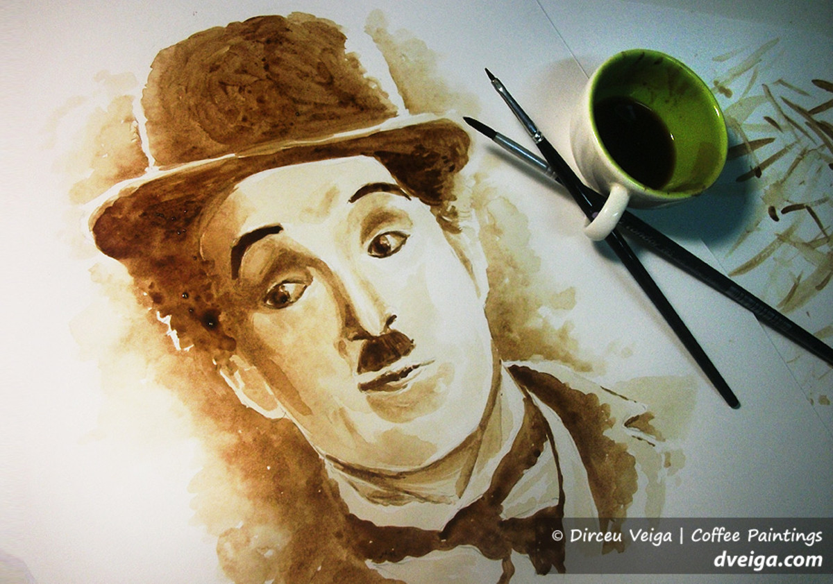 Чарли Чаплин живопись