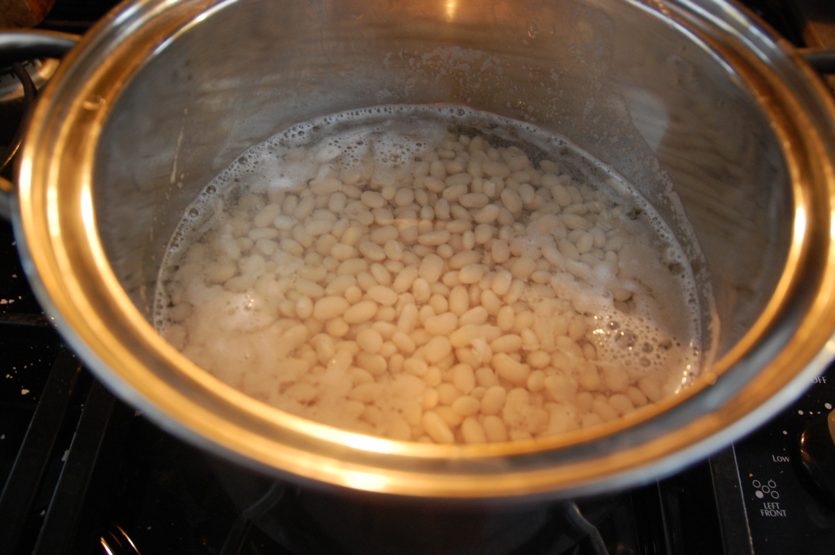 beans after soaking overnight and rinsing