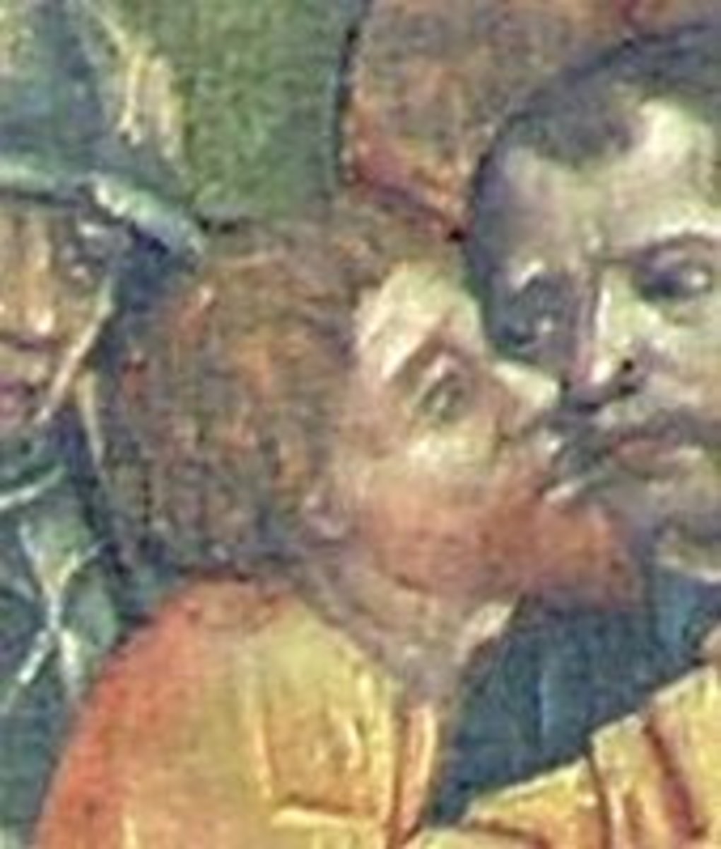 Most paintings show Judas as a redhead.